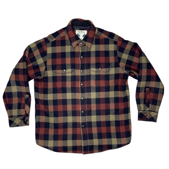 L. L. Bean wool insulated shirt jacket - Picture 1 of 12